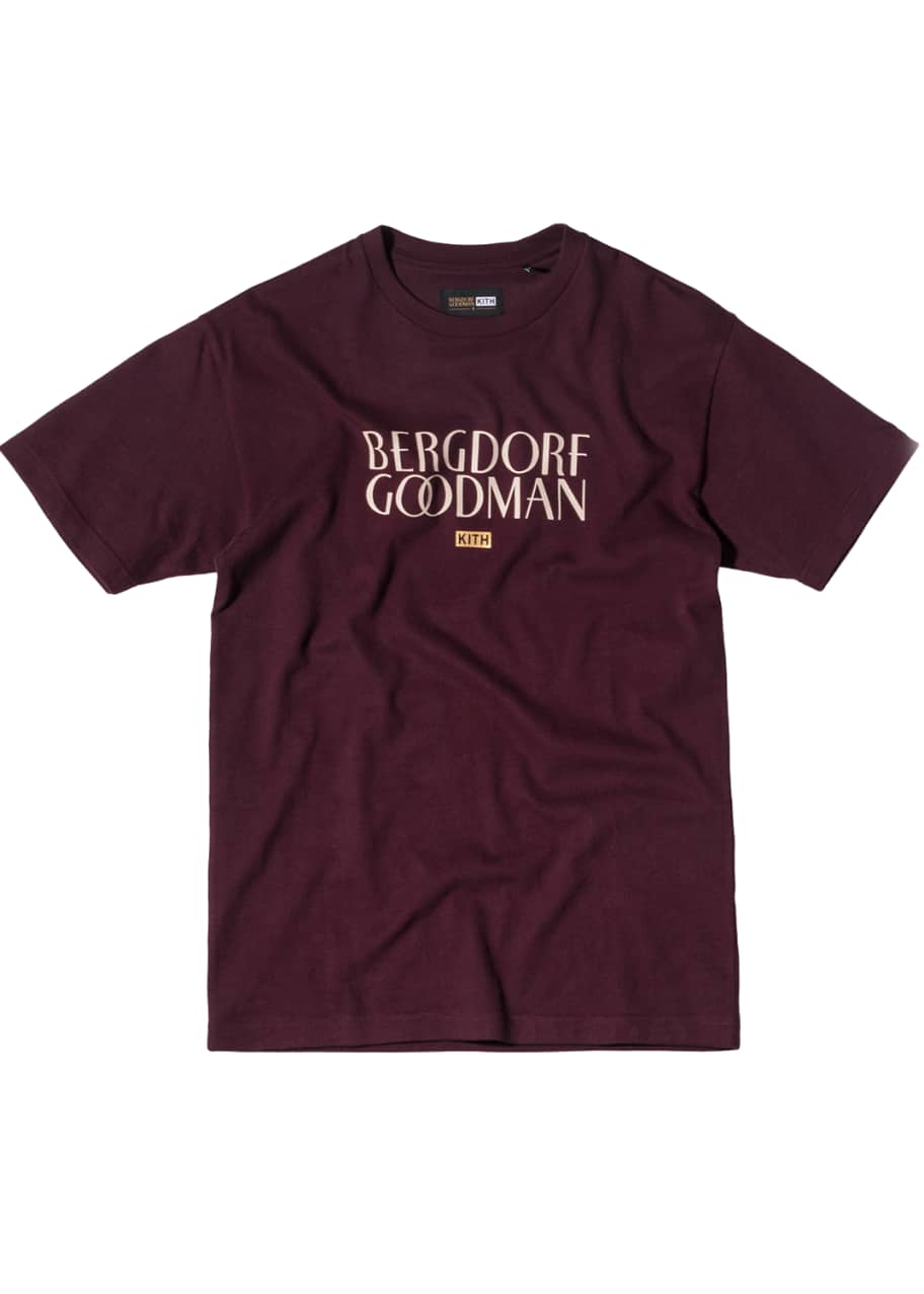 arrestordre maksimere Email Kith Cotton Logo T-Shirt, Burgundy - Bergdorf Goodman