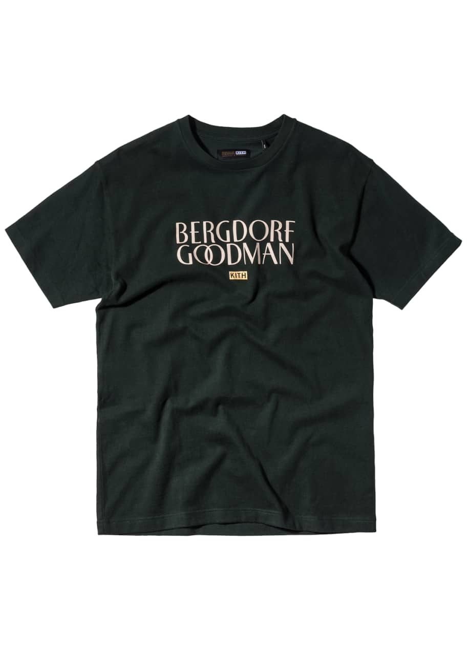 KITH x Bergdorf Goodman Dark Green and Multicolor Logo Sweatshirt For Sale  at 1stDibs