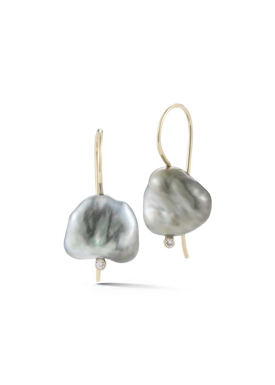 Image 1 of 1: Sea of Beauty Pearl & Diamond Drop Earrings