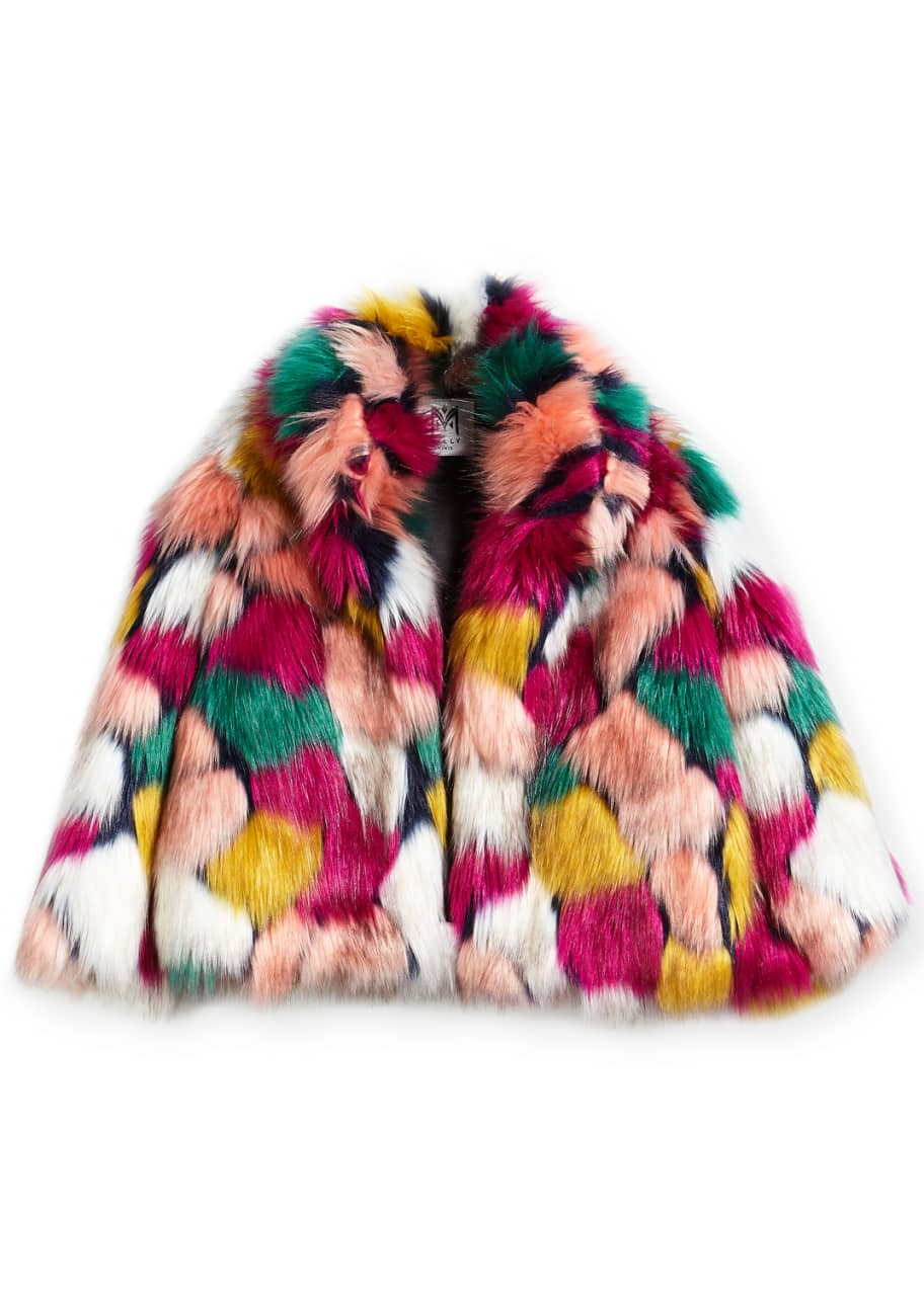 Milly Minis Faux Fur Jacket Multi Size 4 7 Bergdorf Goodman