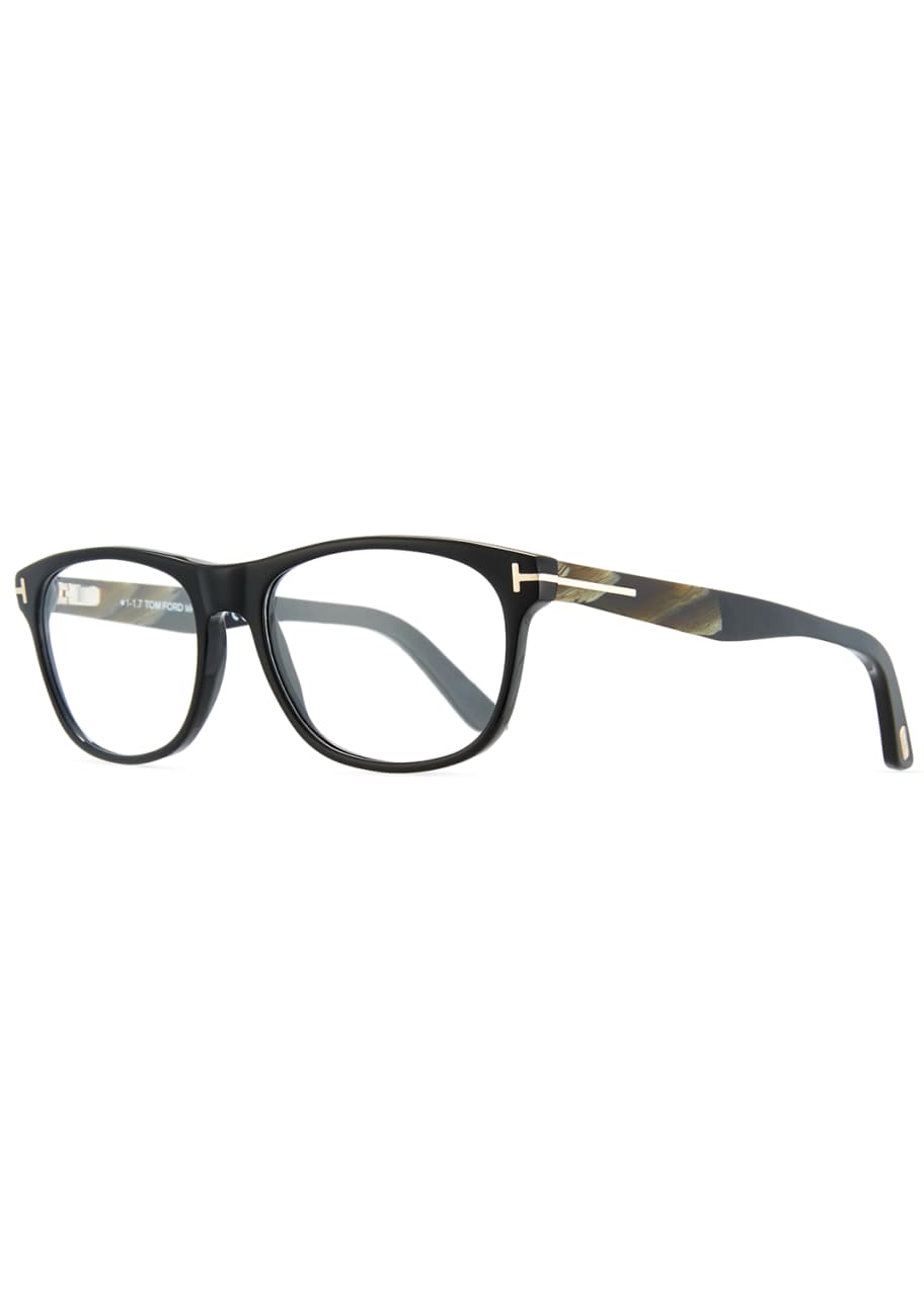 TOM FORD Soft Square Acetate & Horn Optical Frames - Bergdorf Goodman