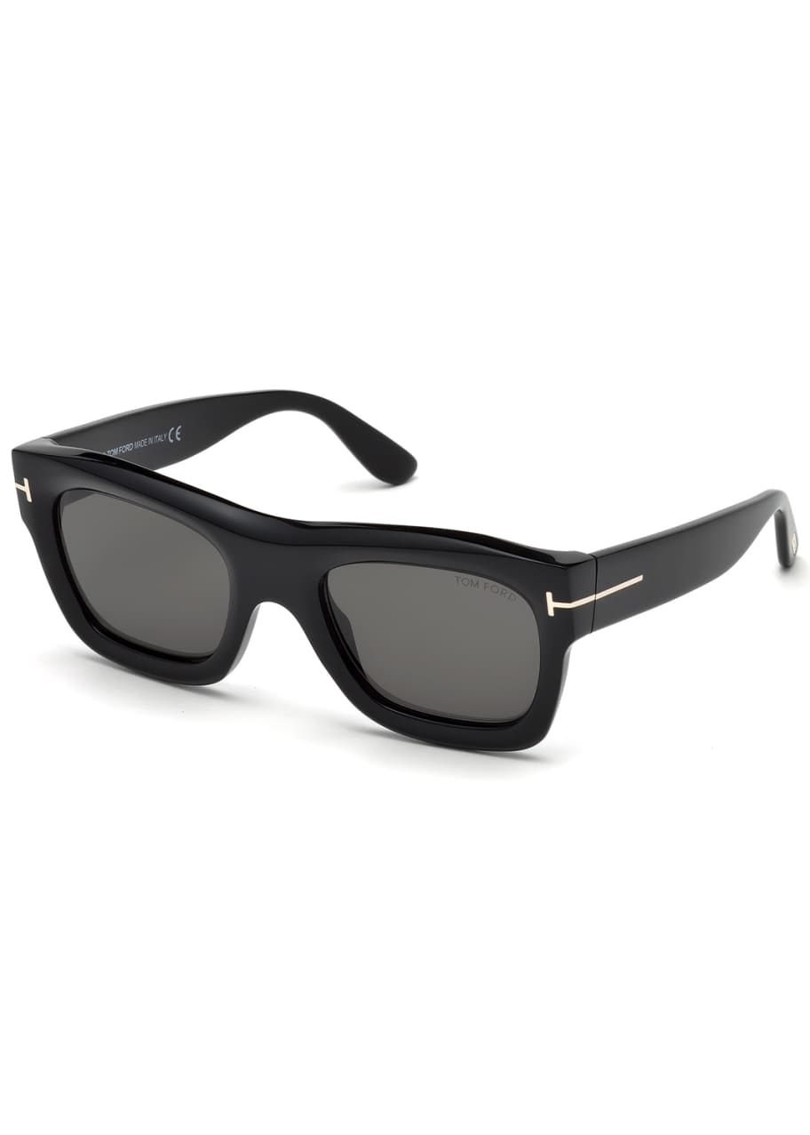 TOM FORD Wagner Thick Square Sunglasses, Black - Bergdorf Goodman