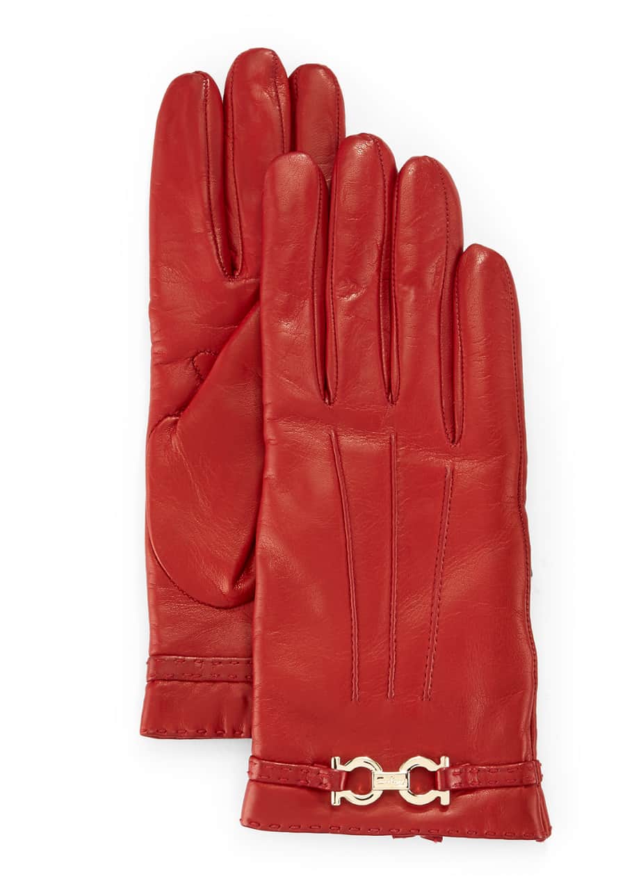 Ferragamo shop leather gloves