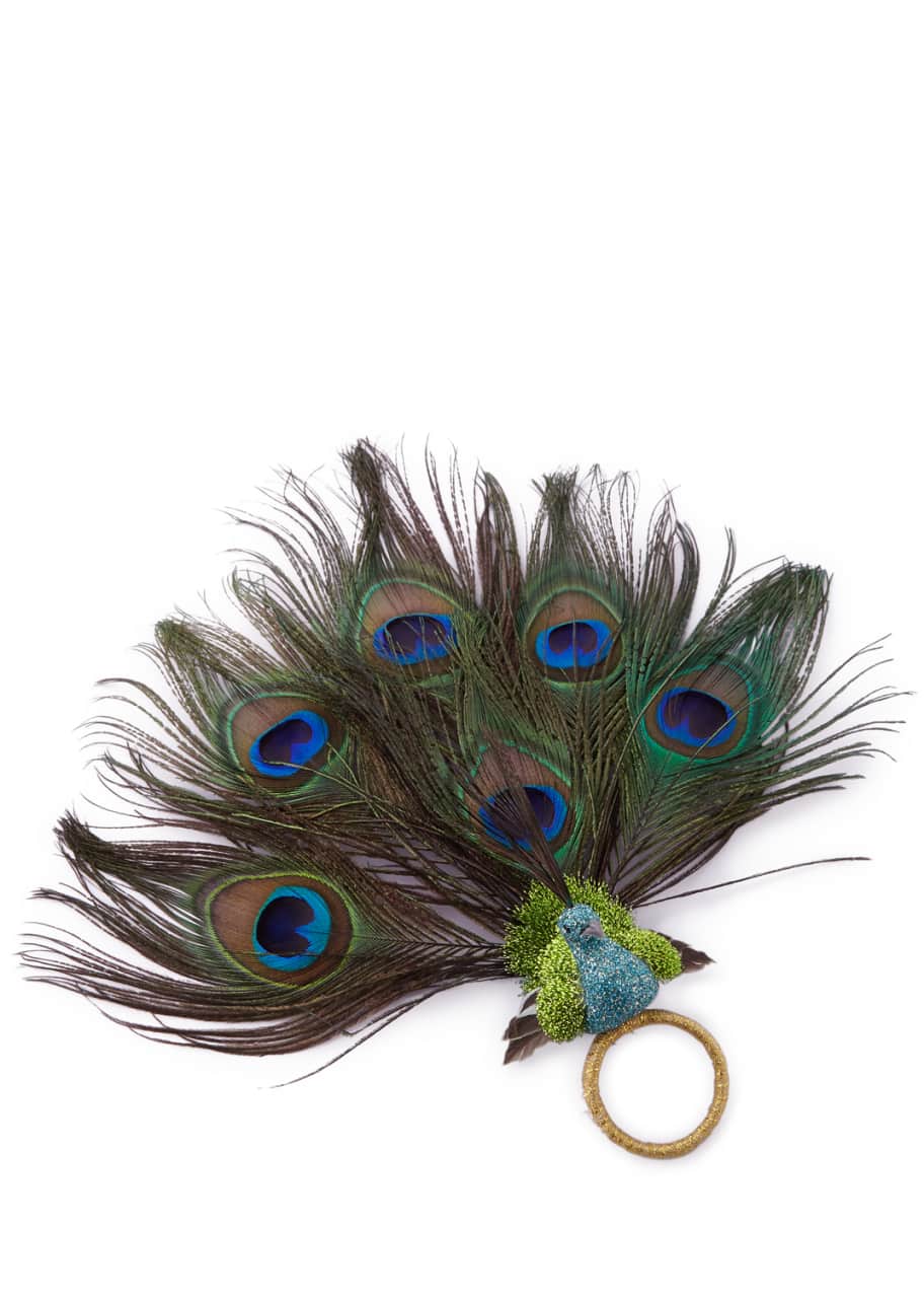 Peacock napkin rings new arrivals