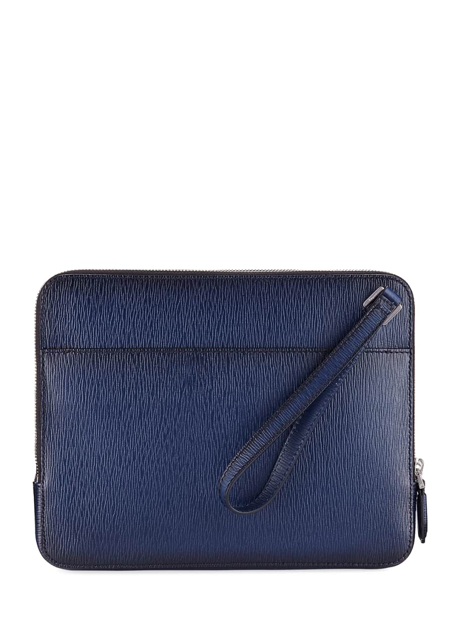 Ferragamo Salvatore Revival Leather Wallet in Blue for Men