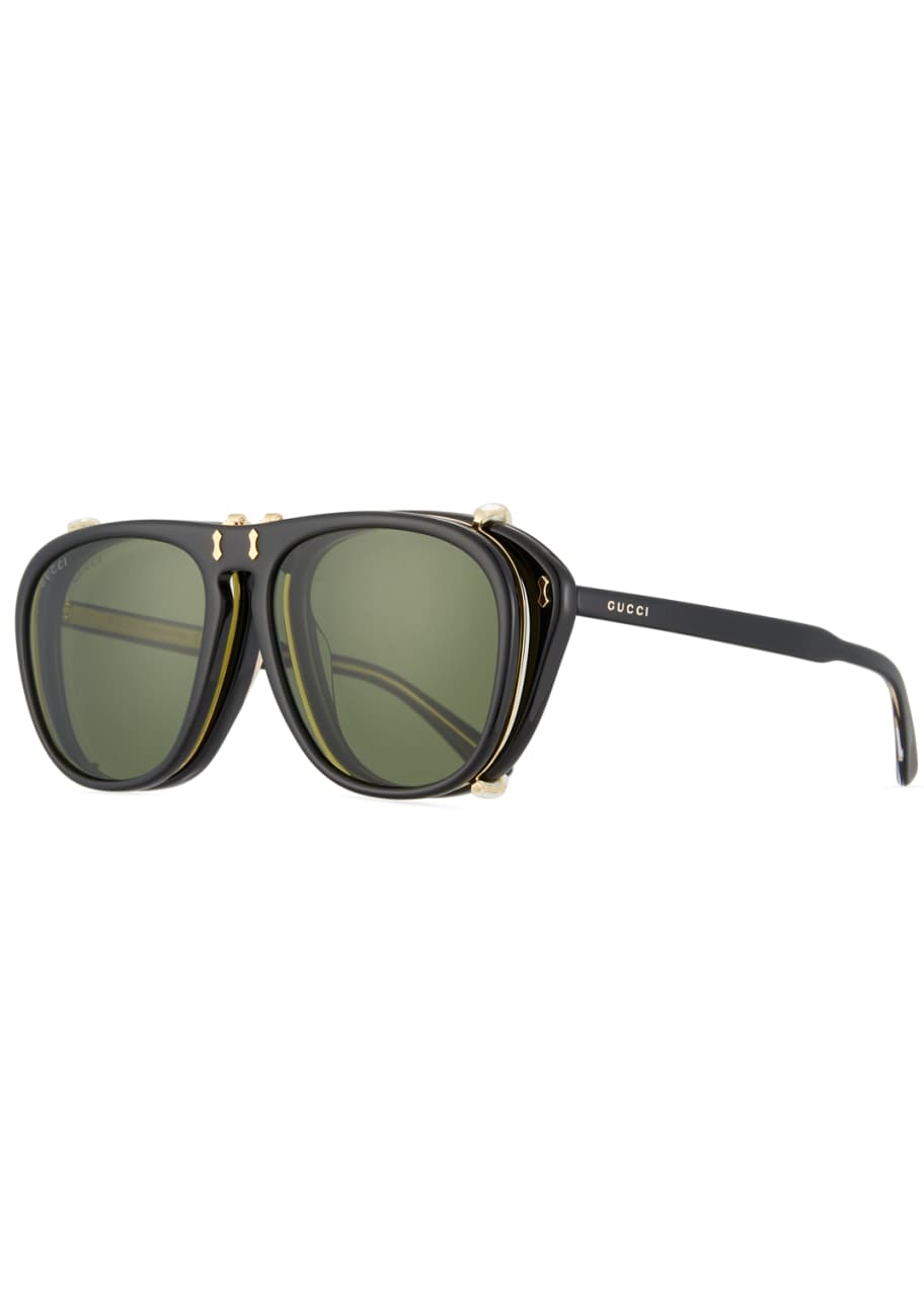 gucci men's aviator eyeglasses