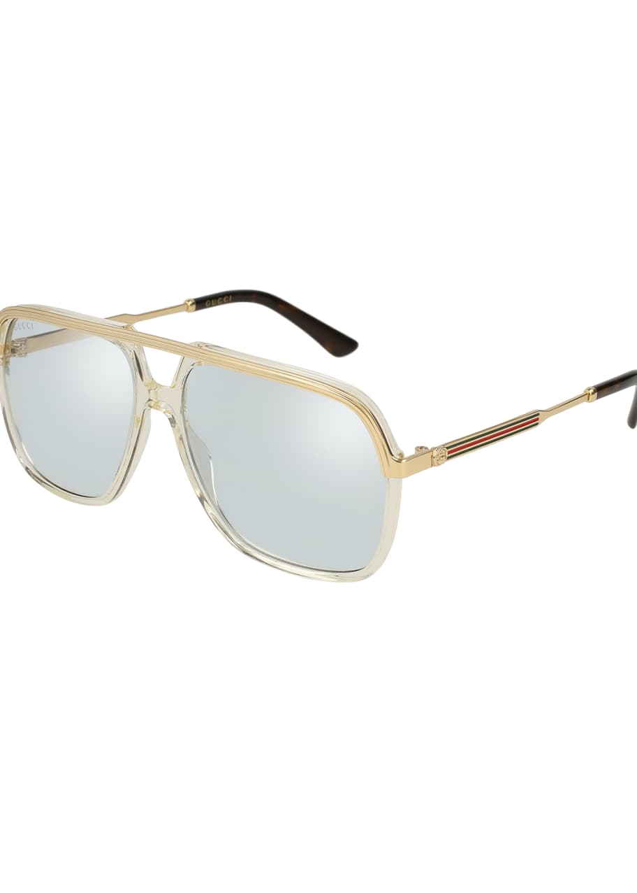 Gucci plastic 2025 aviator sunglasses