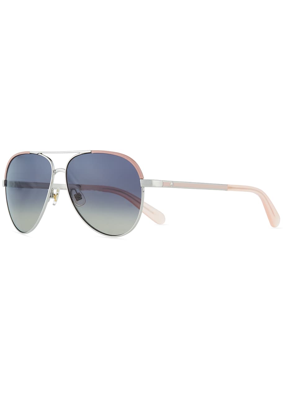 Image 1 of 1: amarissa metal gradient aviator sunglasses