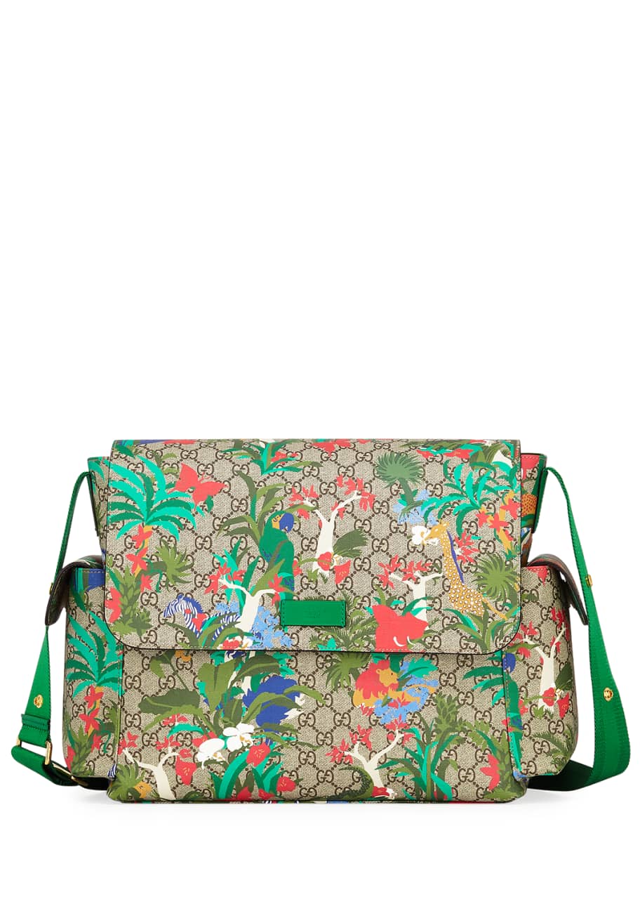 Gucci Borsa Mamma GG Supreme Canvas Jungle-Print Diaper Bag w/ Changing Pad  - Bergdorf Goodman