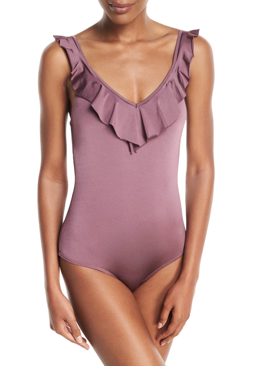 Image 1 of 1: Elegance One-Piece Swimsuit with Ruffled Frills