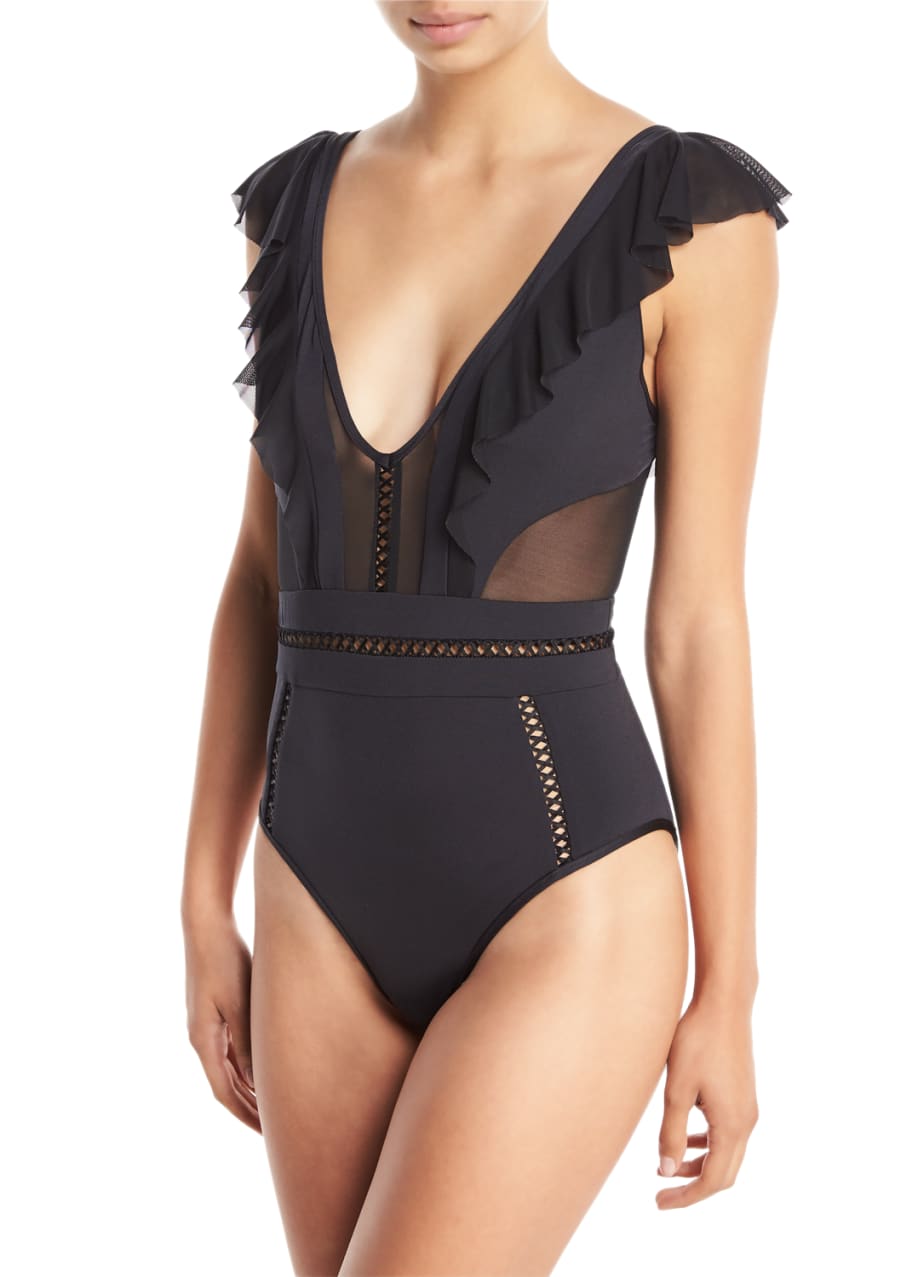 JETS Jetset Plunge Loop Back One Piece in Black – Sandpipers