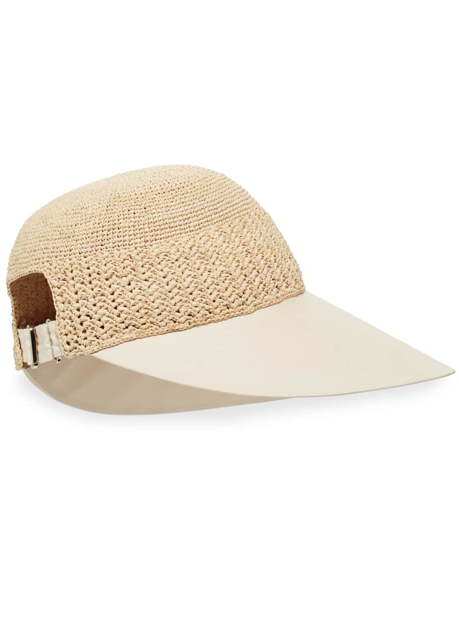 Helen Kaminski Blanche Raffia Cotton Brim Cap Bergdorf Goodman