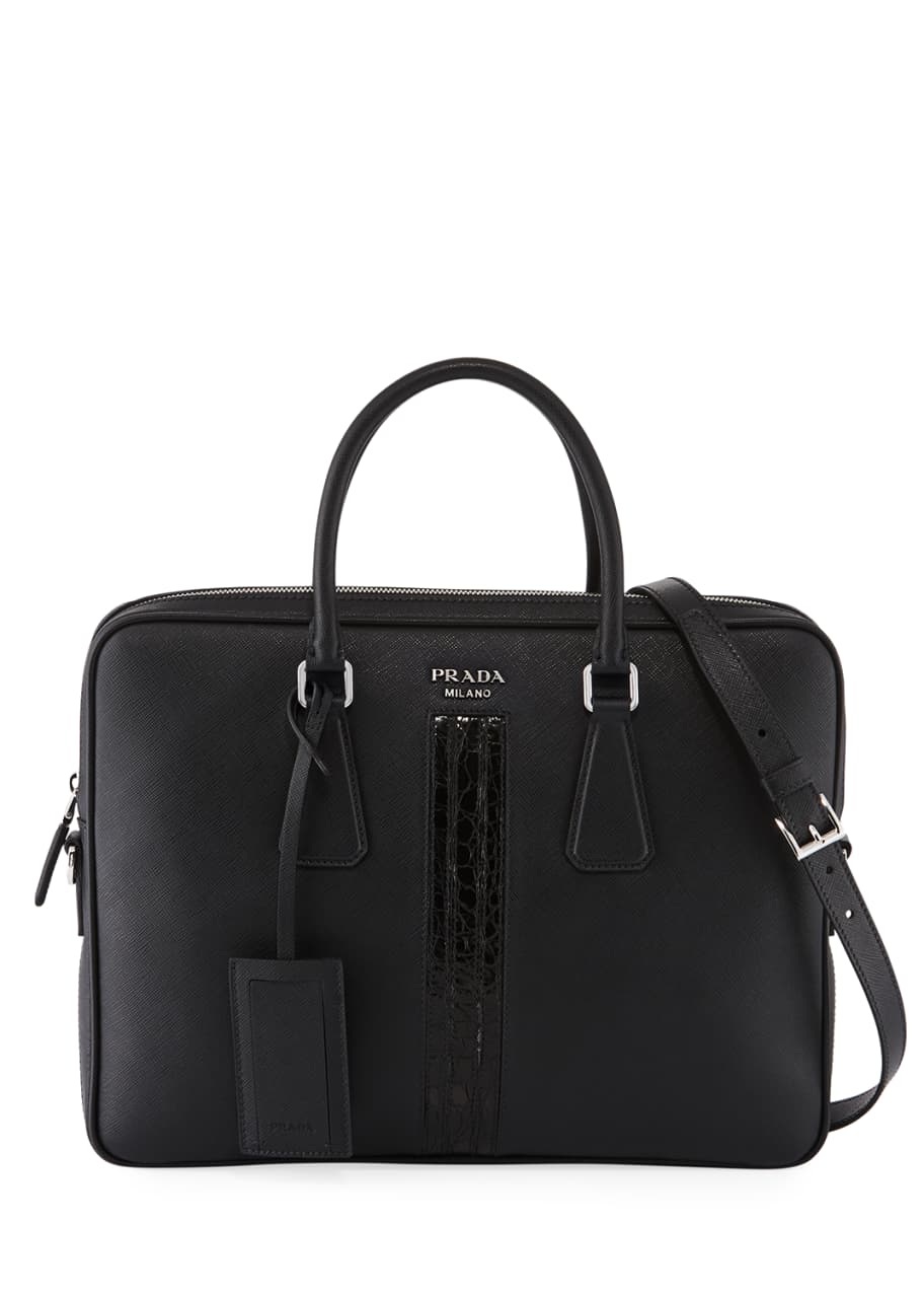Prada saffiano briefcase cheap