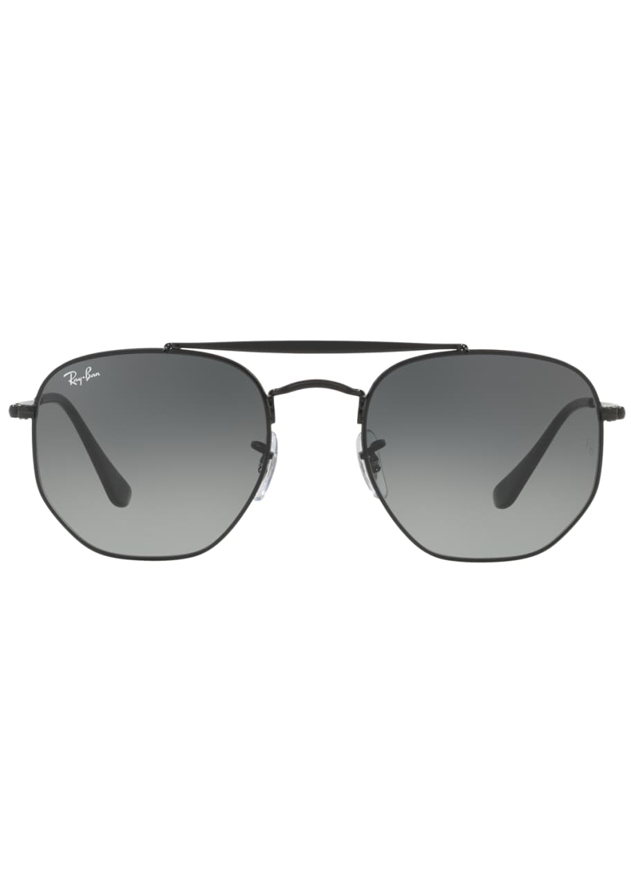 Ray-Ban Men's Square Double-Bridge Sunglasses, Black - Bergdorf Goodman