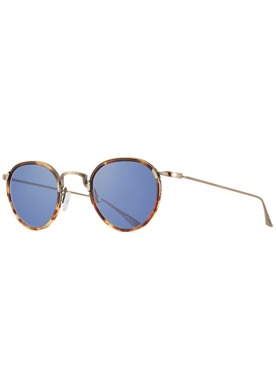 Image 1 of 1: Men's Aalto Matte Metal Sunglasses, Brown