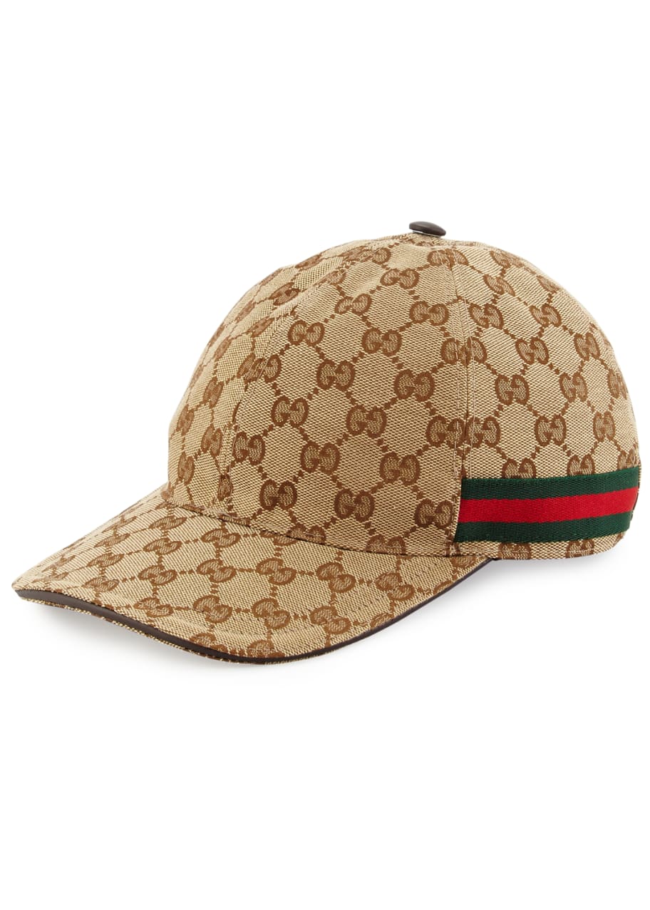 Gucci GG Print Baseball Cap w Web Trim Bergdorf Goodman