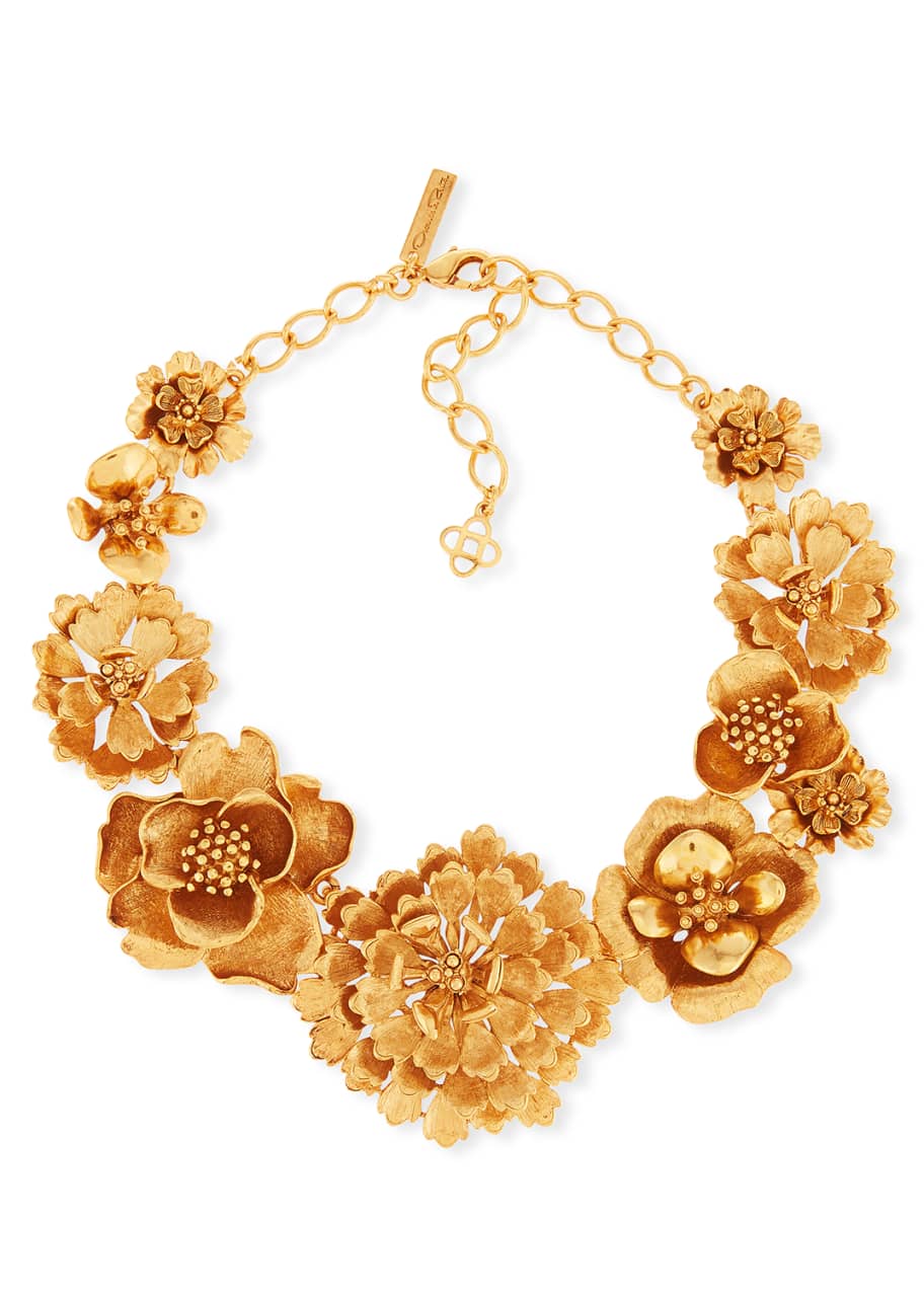 Oscar de la renta flower necklace discount