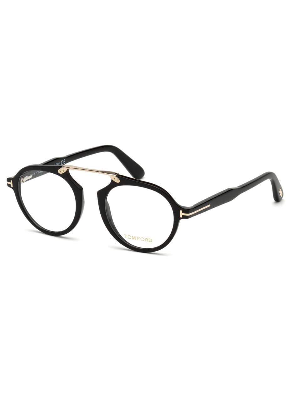 TOM FORD Round Acetate Optical Bridgeless Glasses - Bergdorf Goodman