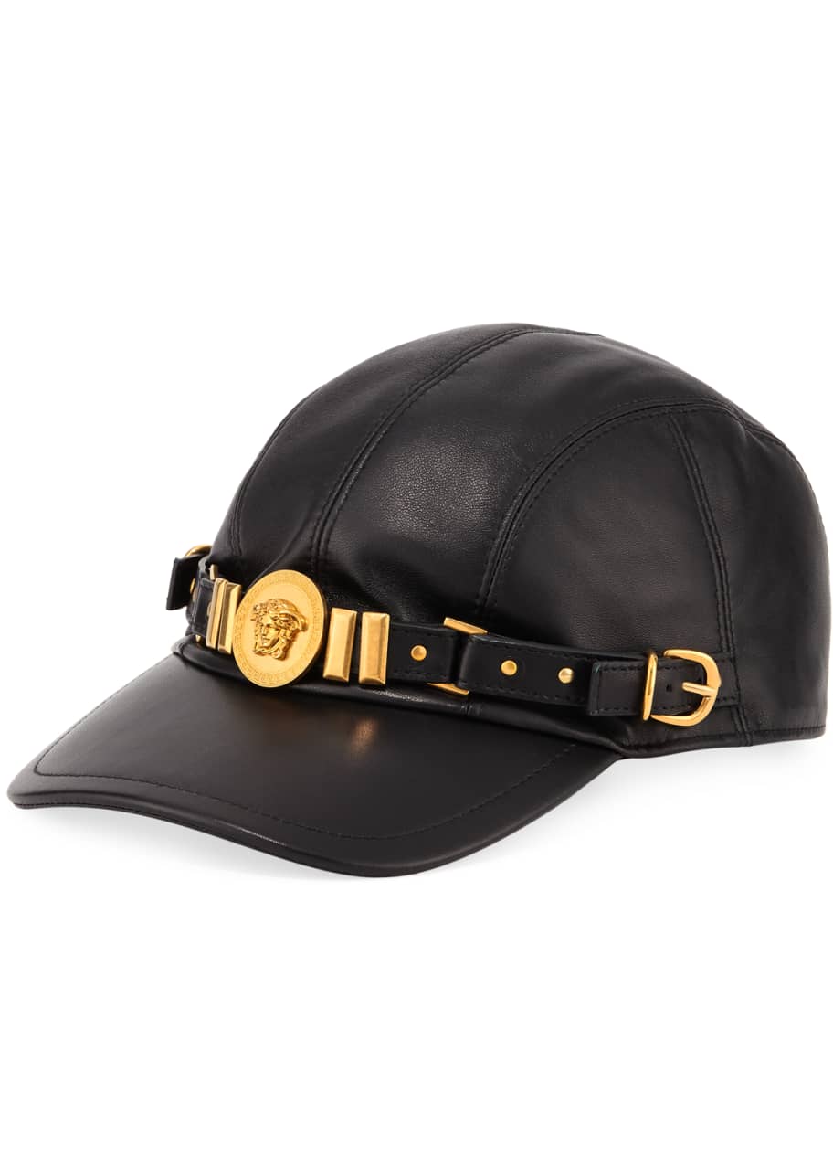 Versace leather cap discount