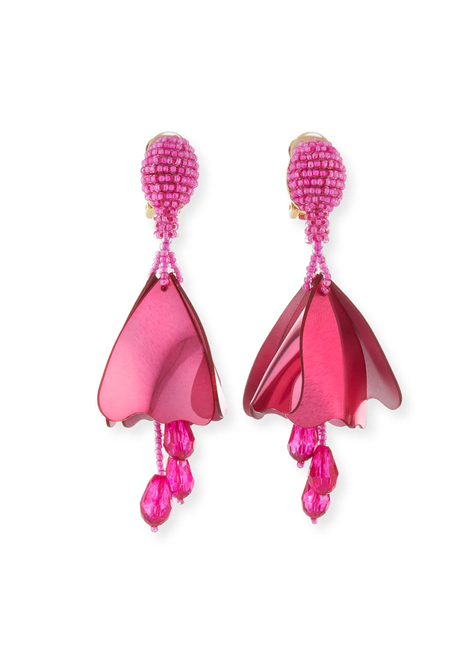 Oscar de la renta small impatiens earrings hotsell