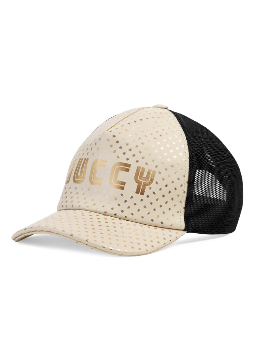 Gucci Guccy Logo-Front Baseball Cap - Bergdorf Goodman