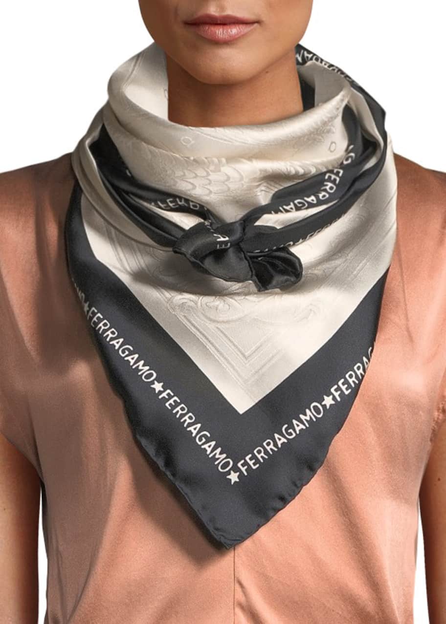 Ferragamo outlet silk scarf