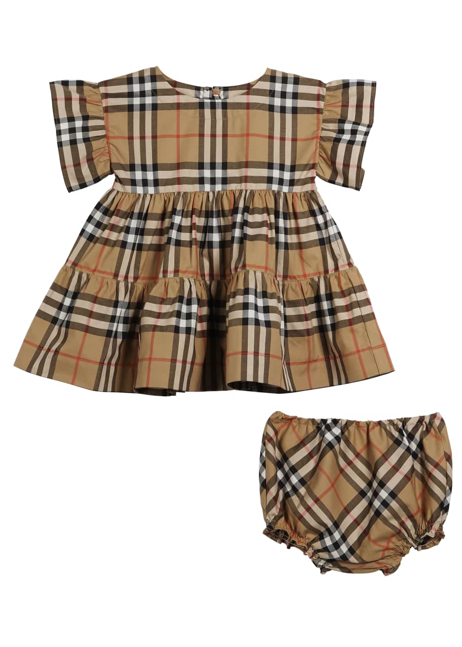 Burberry Alima Ruffle Check Dress w Bloomers Size 3 18 Months