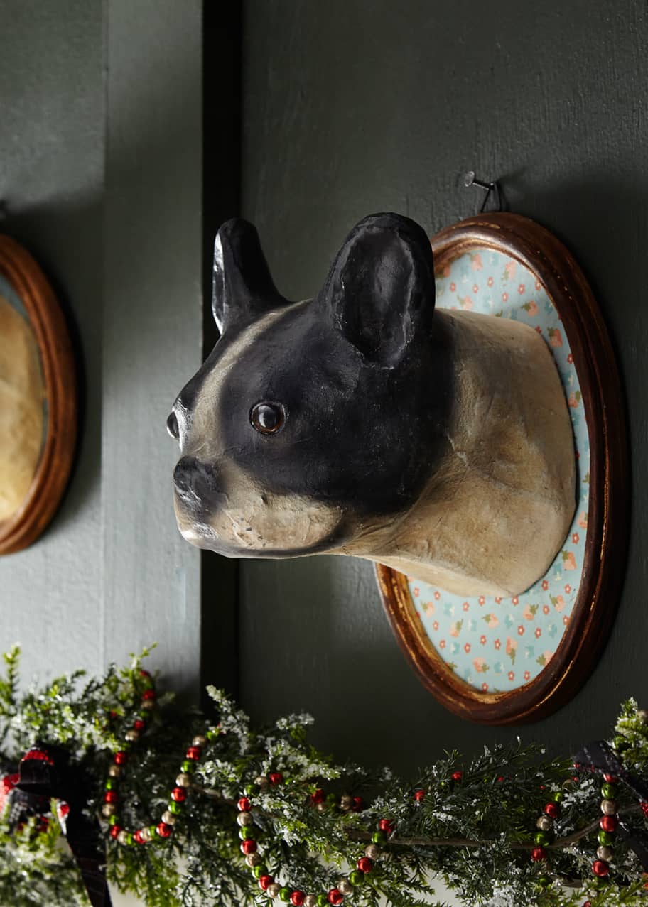 Cody Foster & Co Boston Terrier Dog Wall Mount in Oval Frame