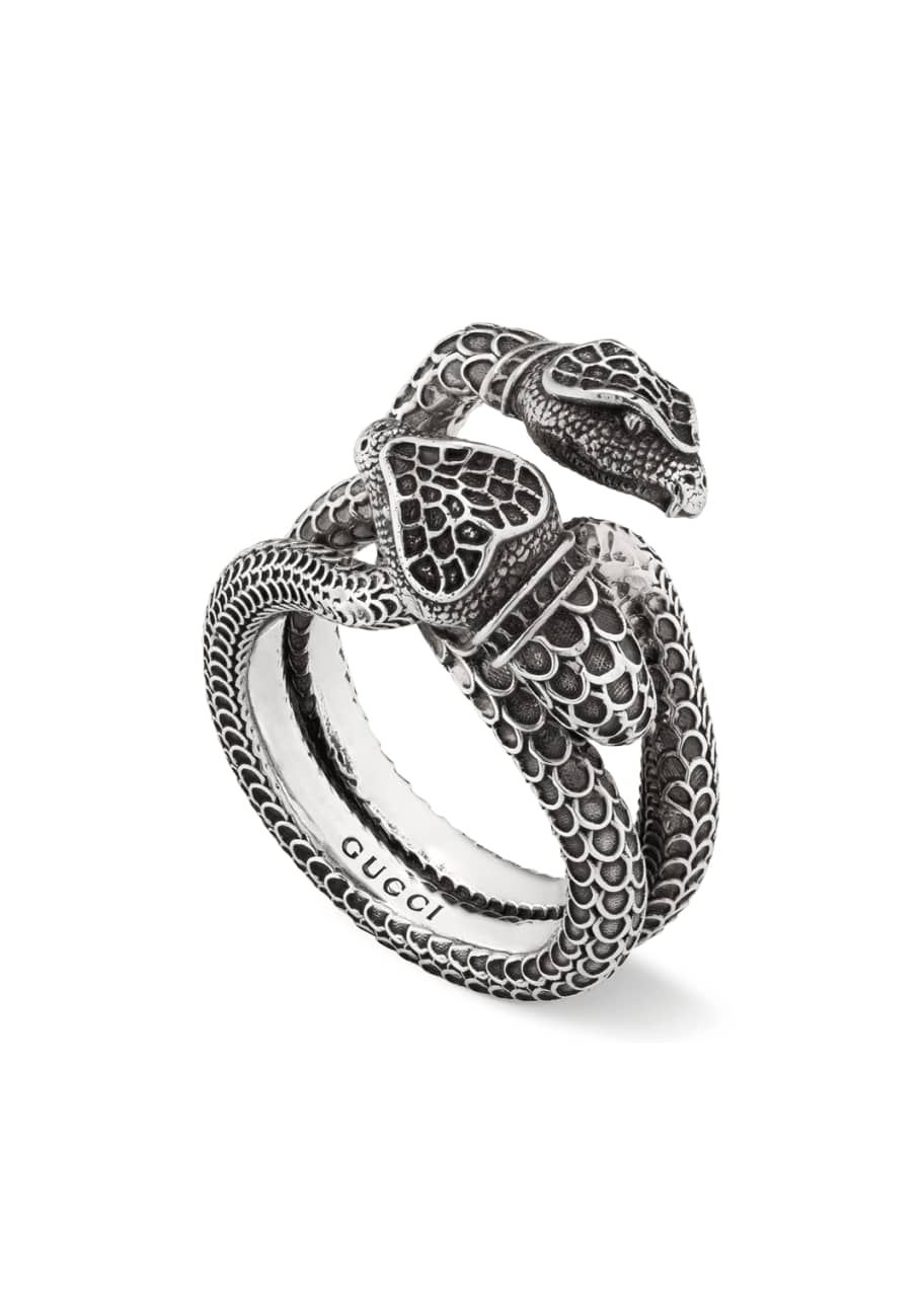 Gucci Men's Engraved Snake Ring, Size  - Bergdorf Goodman