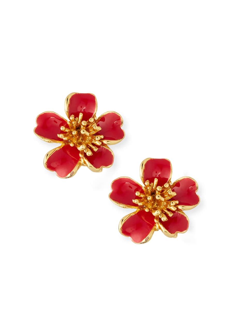 Oscar de la renta delicate flower earrings outlet