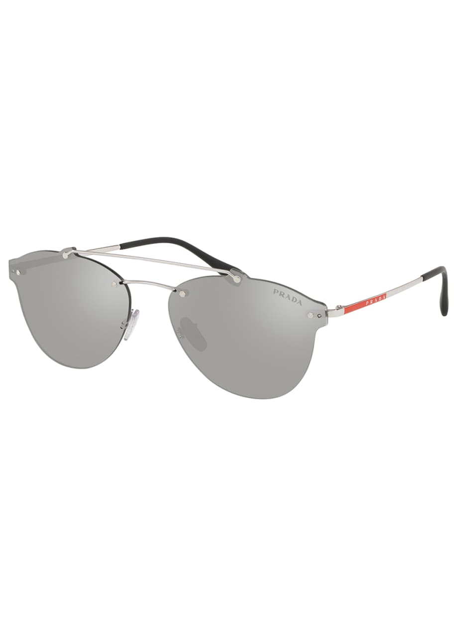 Prada rimless aviator sale sunglasses