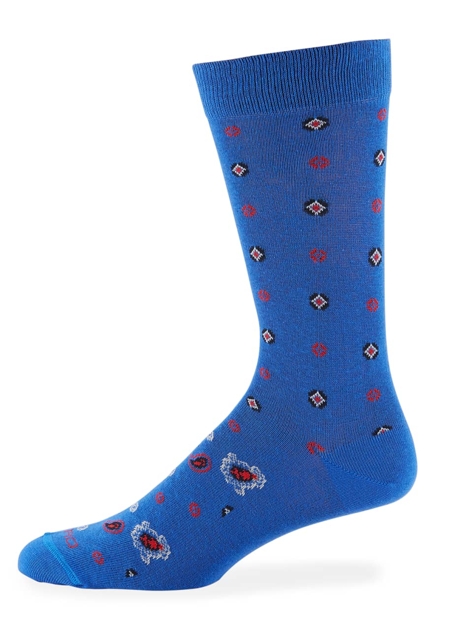Etro Men's Geometric Paisley Socks Bergdorf Goodman