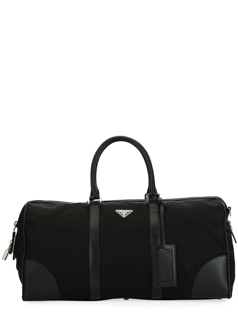 Image 1 of 1: Men's Nylon & Saffiano Duffel Bag