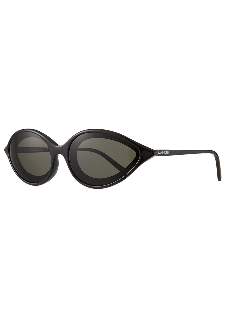 CALVIN KLEIN 205W39NYC Acetate Oval Sunglasses - Bergdorf Goodman