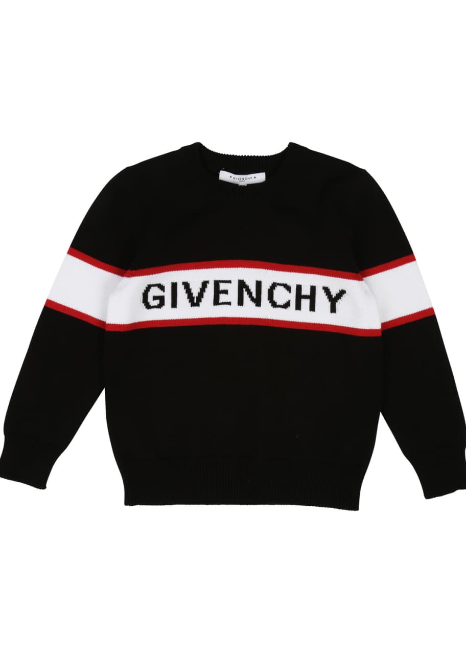 Givenchy Knit Bar Logo Sweater Size 12 14 Bergdorf Goodman