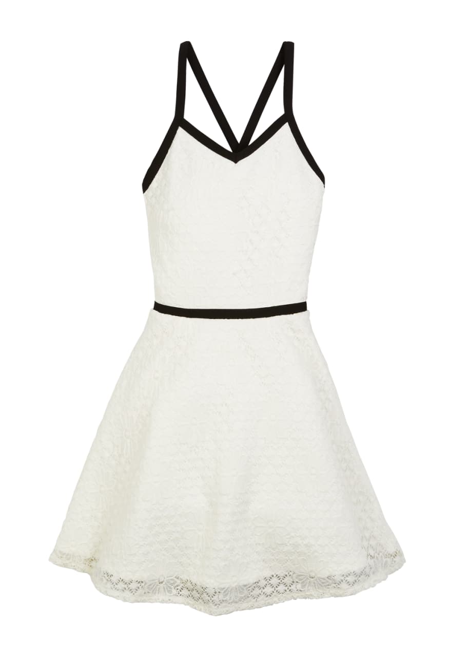 The Audrey Floral Lace Contrast Trim Dress Size S XL