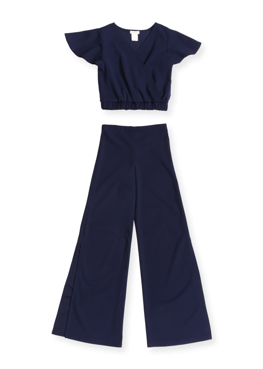 Image 1 of 1: The Malibu Techno Crepe Outfit Set, Size S-XL