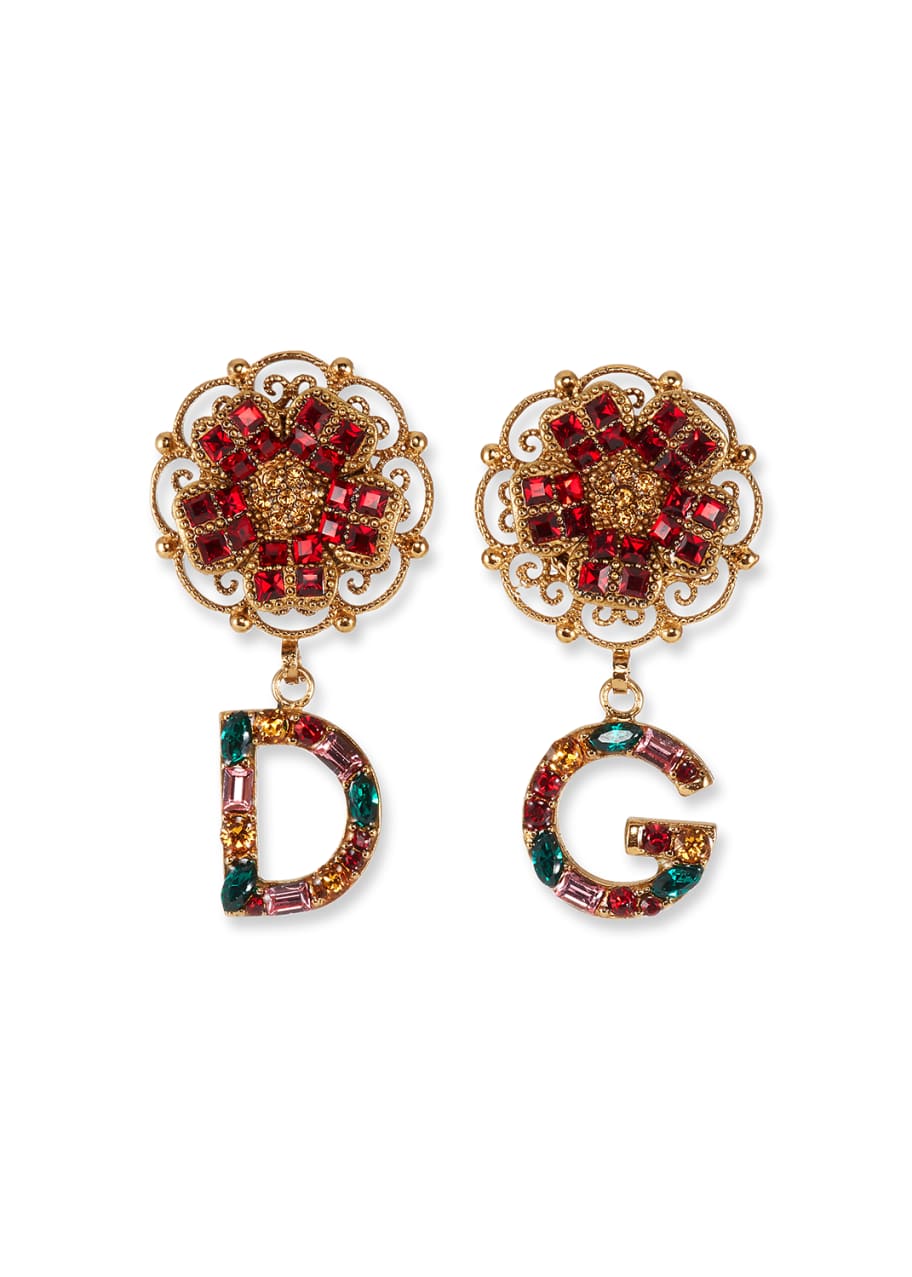 Dolce & Gabbana DG Crystal Logo Earrings - Bergdorf Goodman