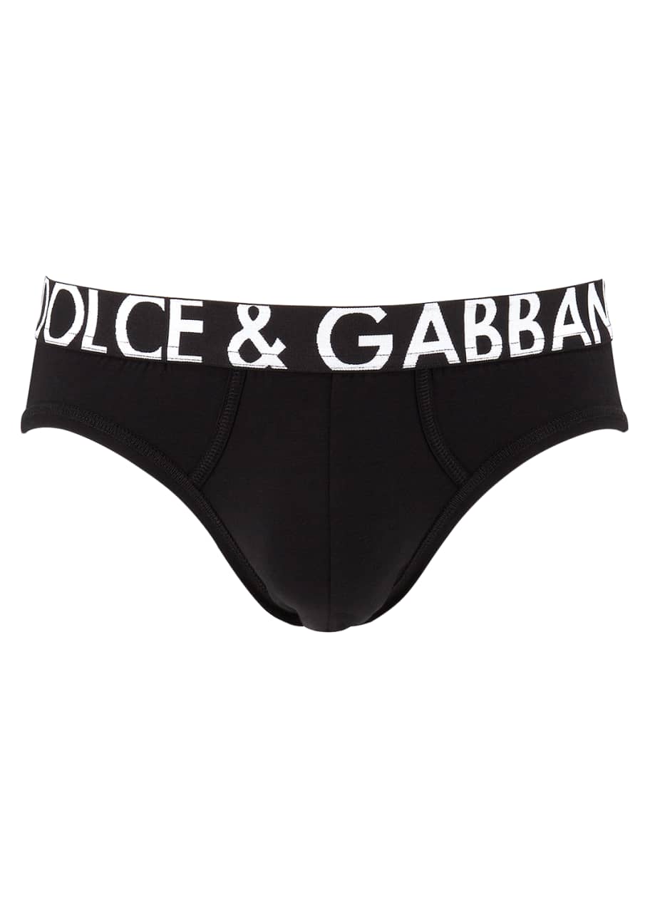 Dolce & Gabbana Men's Midi Logo-Waist Briefs - Bergdorf Goodman