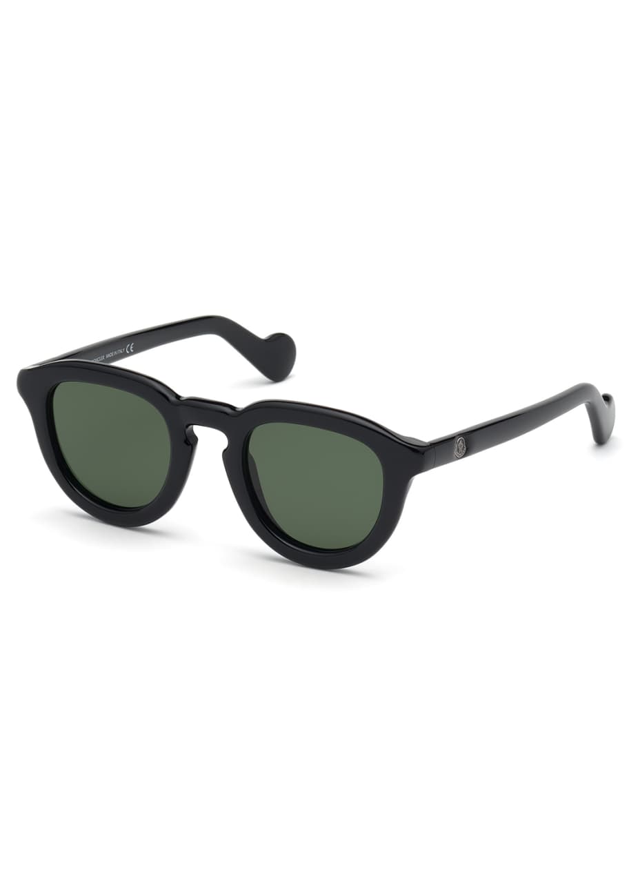Image 1 of 1: Men's Round Duvet Acetate Sunglasses