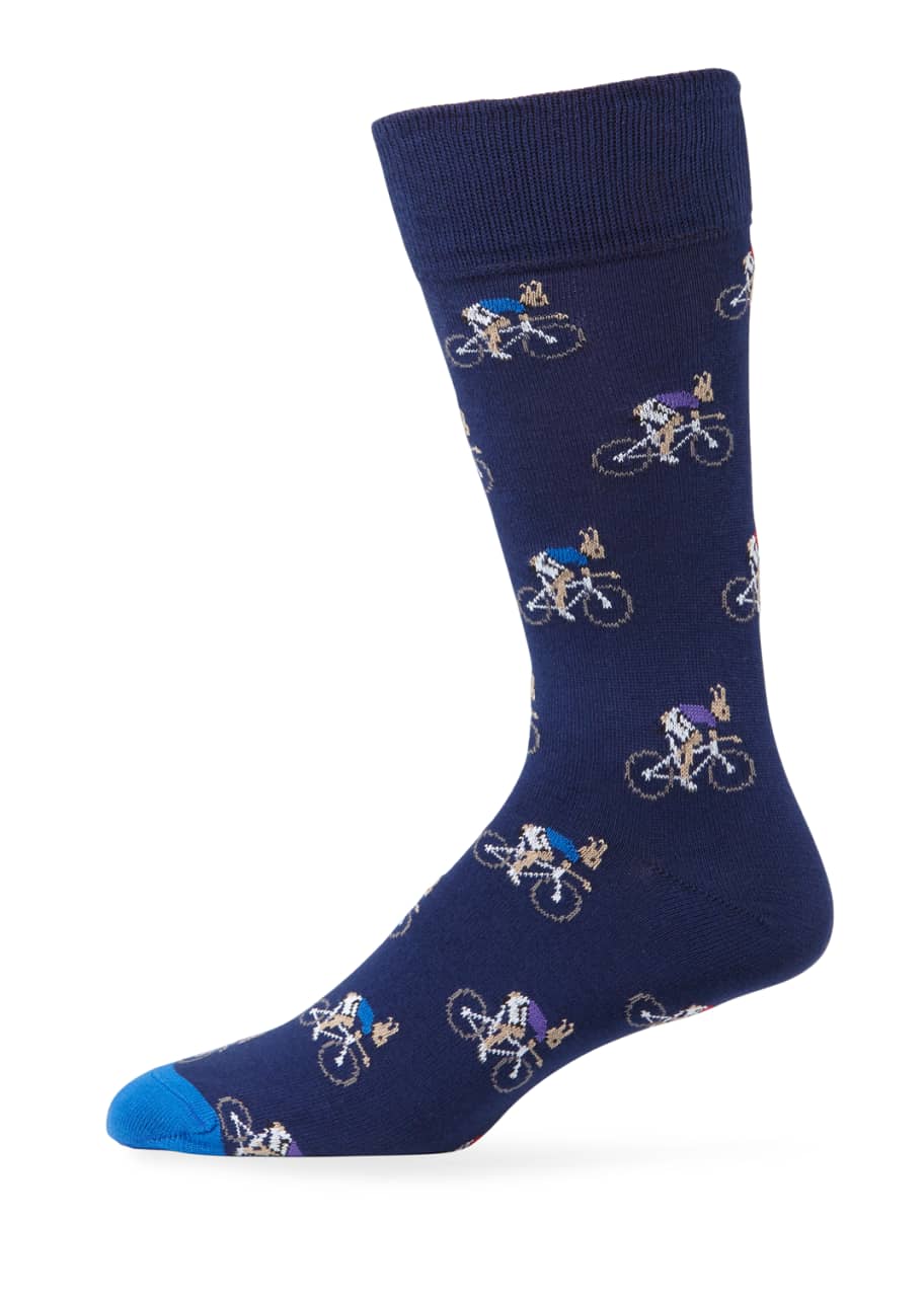 Image 1 of 1: Men's Rabbit on Cycle Graphic Socks