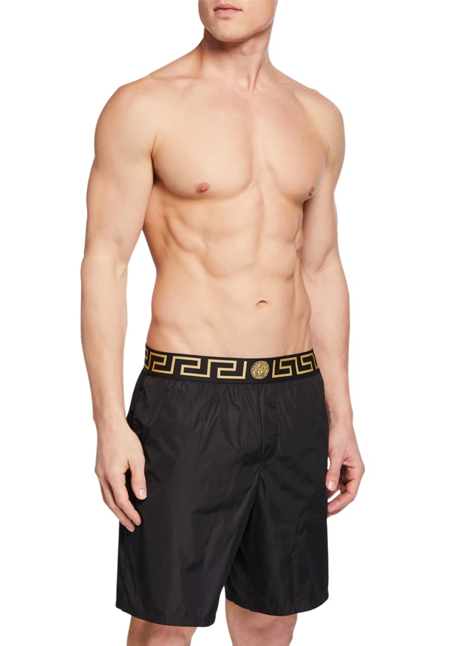 Versace Men's Greek Key Swim Trunks - Bergdorf Goodman