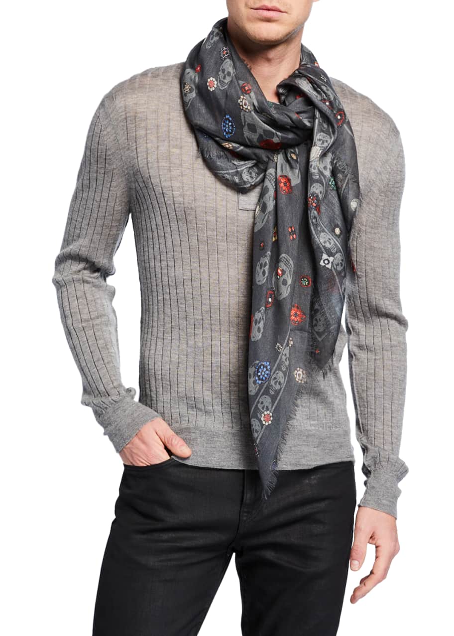 Silk shop skull scarf