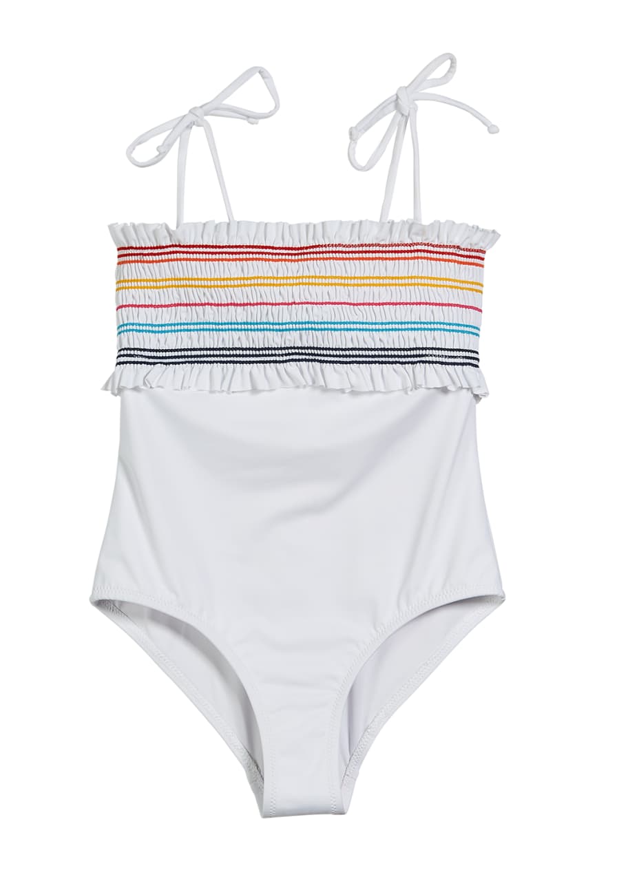 Milly Minis Multicolored Smocked One-Piece Swimsuit, Size 4-6 ...