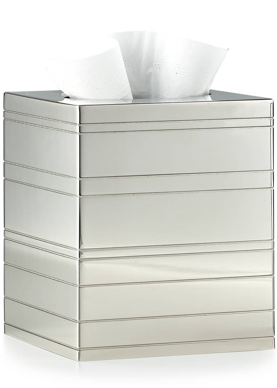 Brushed nickel hot sale tissue box holder