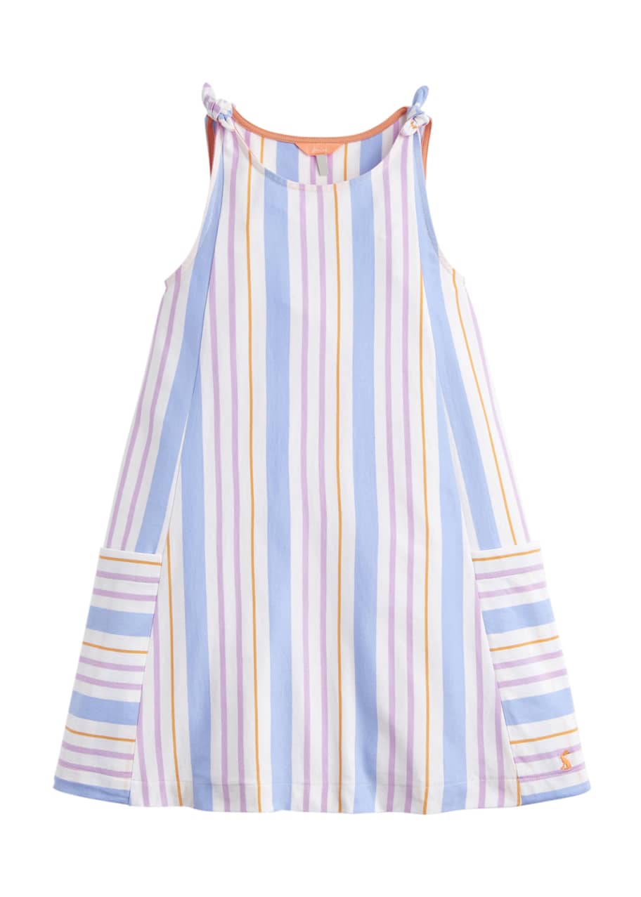 Image 1 of 1: Madeline Multi-Stripe Sleeveless Dress, Size 3-10