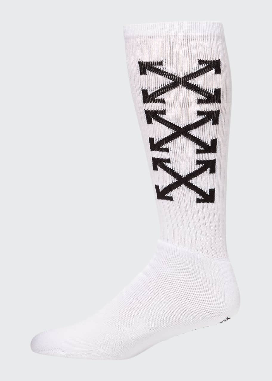 OffWhite Men's Arrows MidLength Socks Bergdorf Goodman
