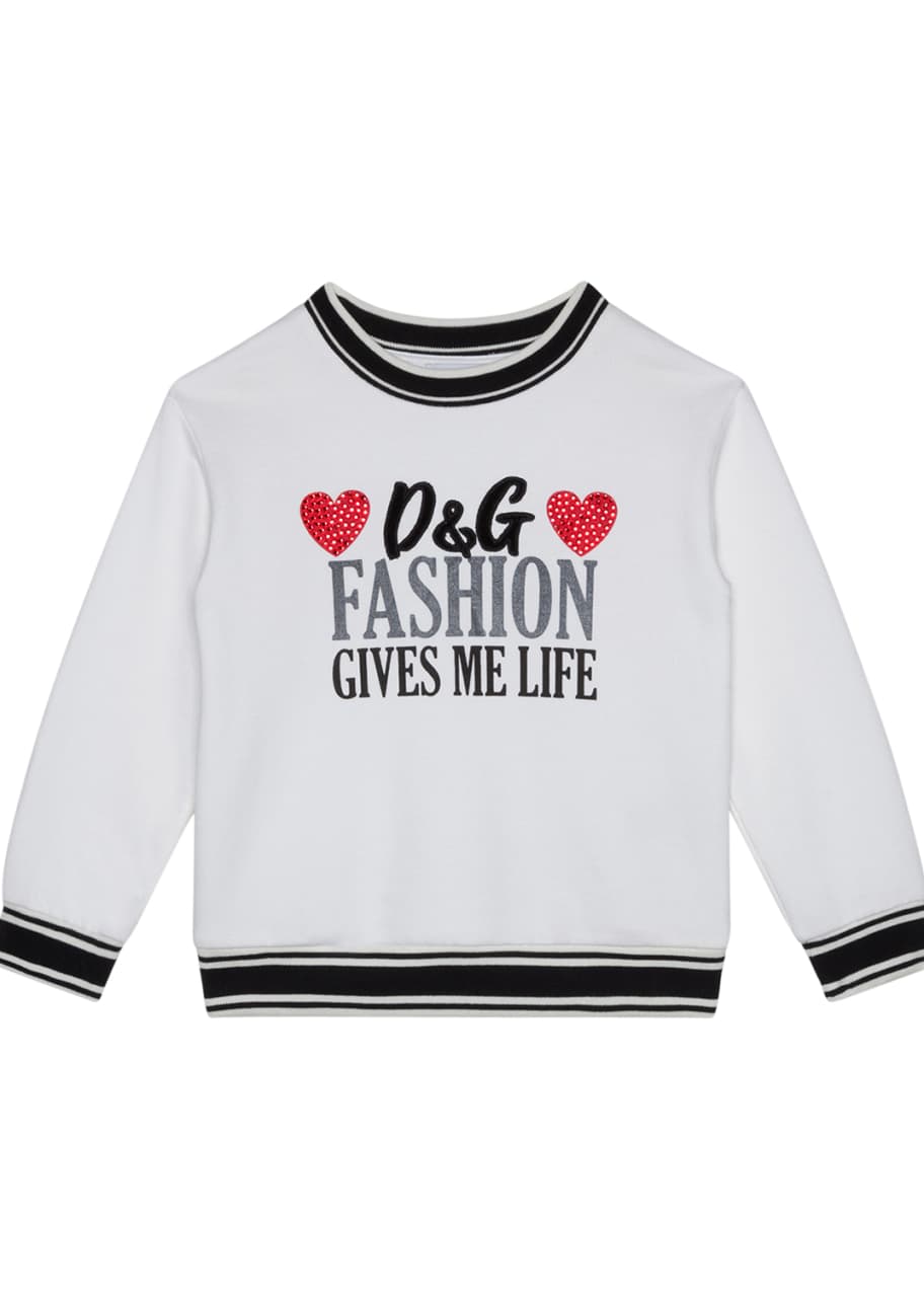 Image 1 of 1: Girl's Fashion Gives Me Life Sweatshirt, Size 4-6