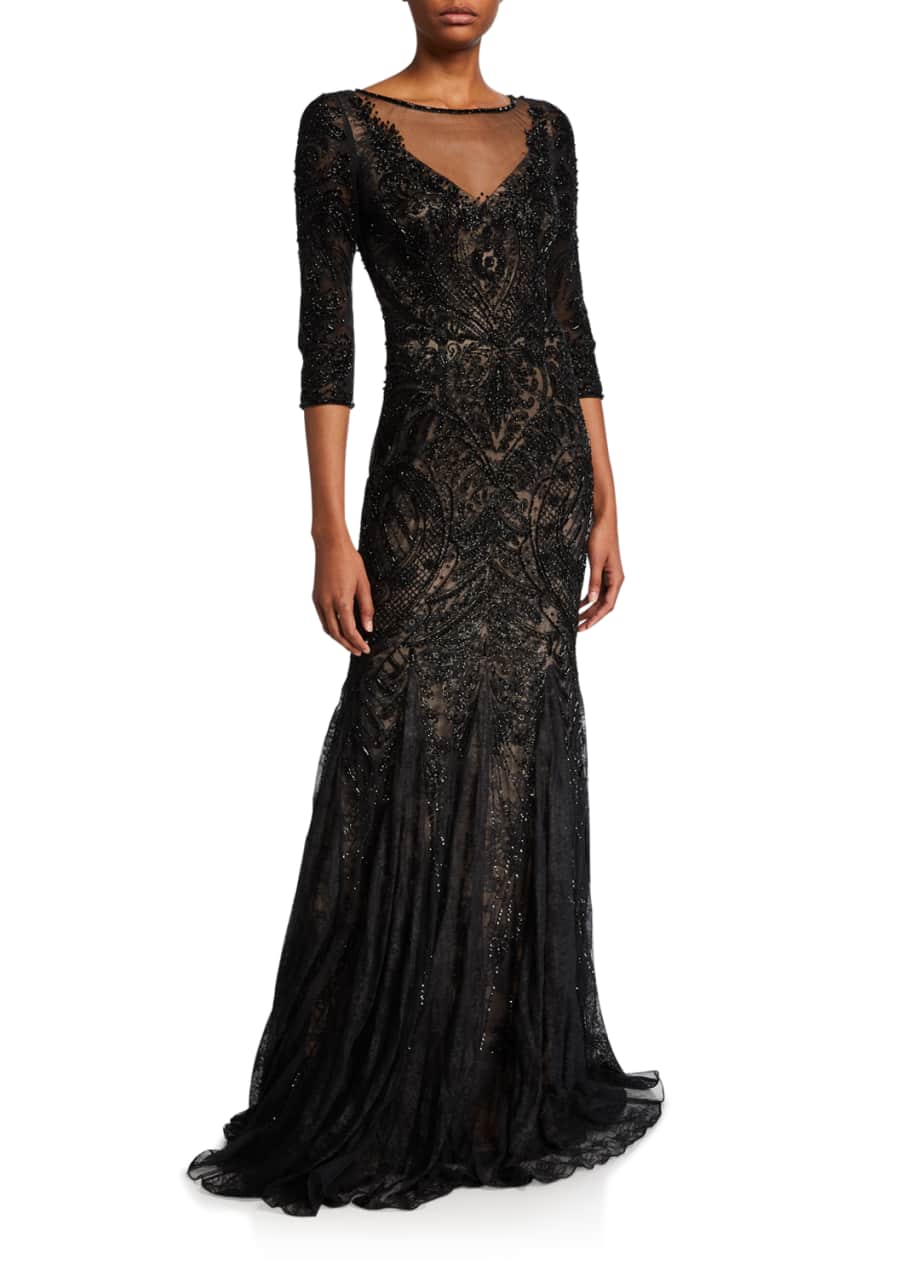 theia embellished tulle gown