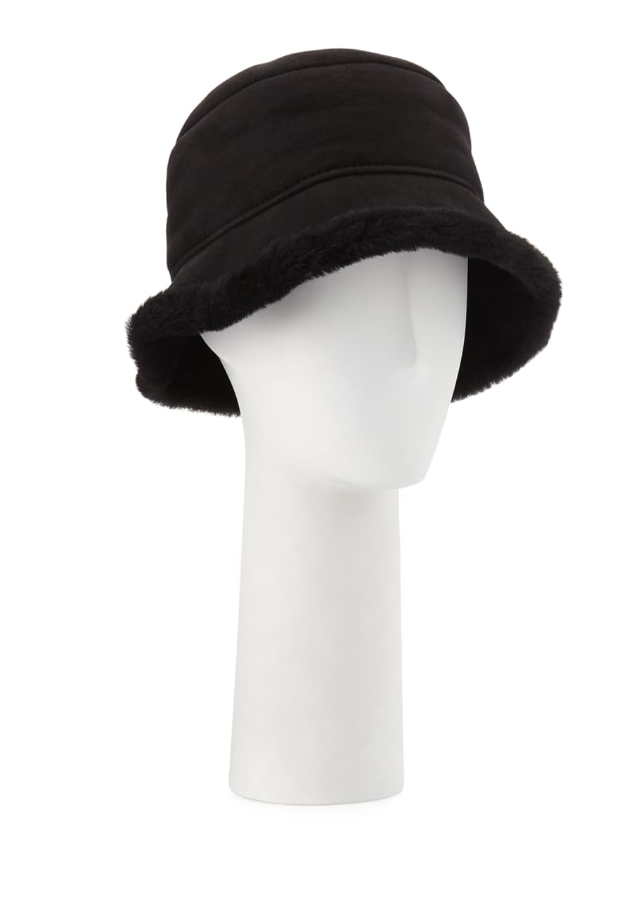 Surell Shearling Bucket Hat Bergdorf Goodman